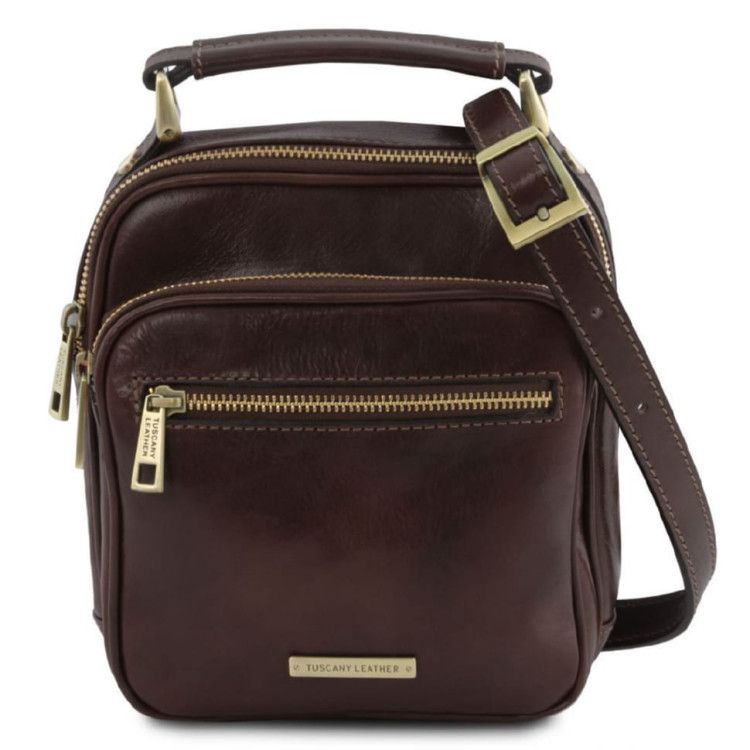 Барсетка Tuscany Leather темно-коричнева