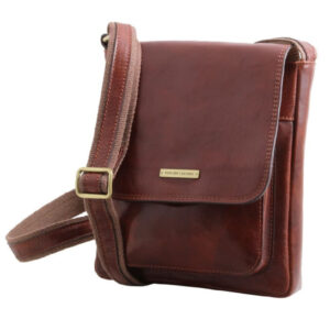 Сумка месенджер чоловіча шкіряна коричнева Tuscany Leather 1407_1_1