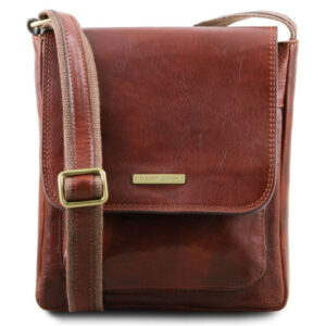 Сумка месенджер чоловіча шкіряна коричнева Tuscany Leather 1407_1_1
