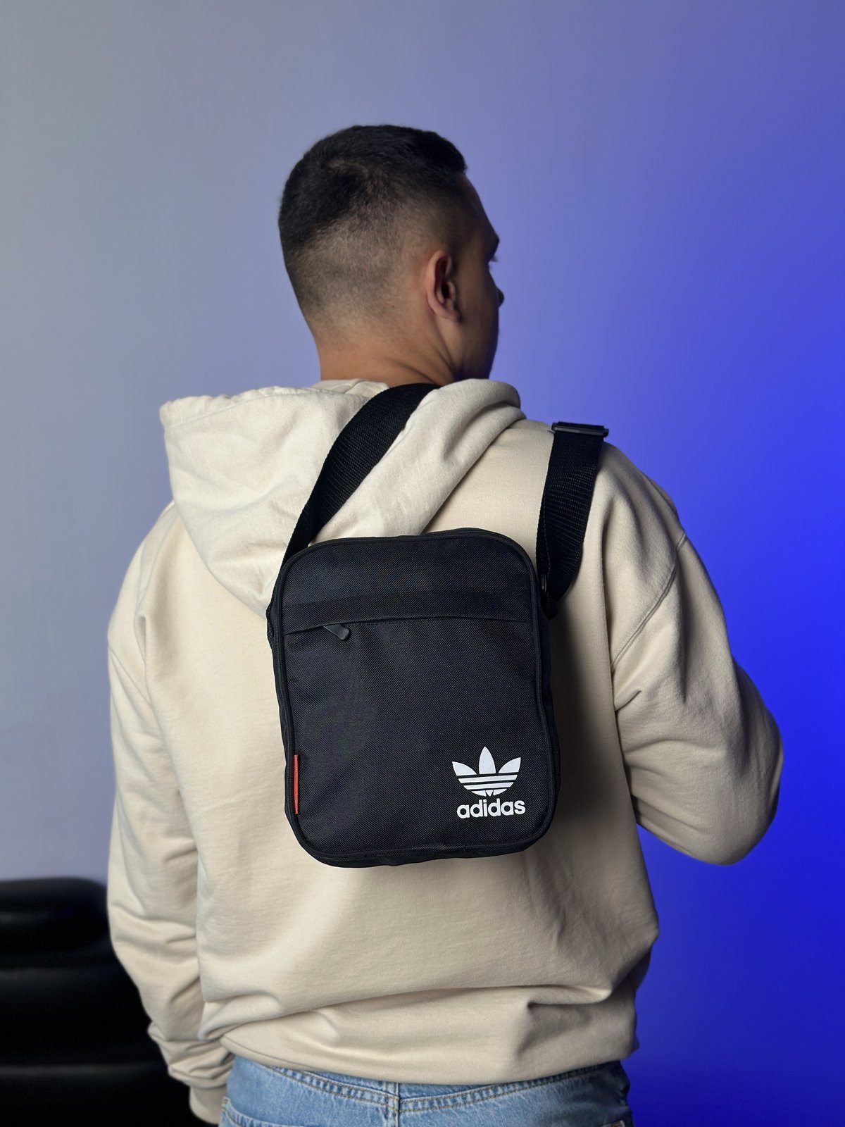 Сумка через плече чоловіча Adidas s256 деталі та фурнітура