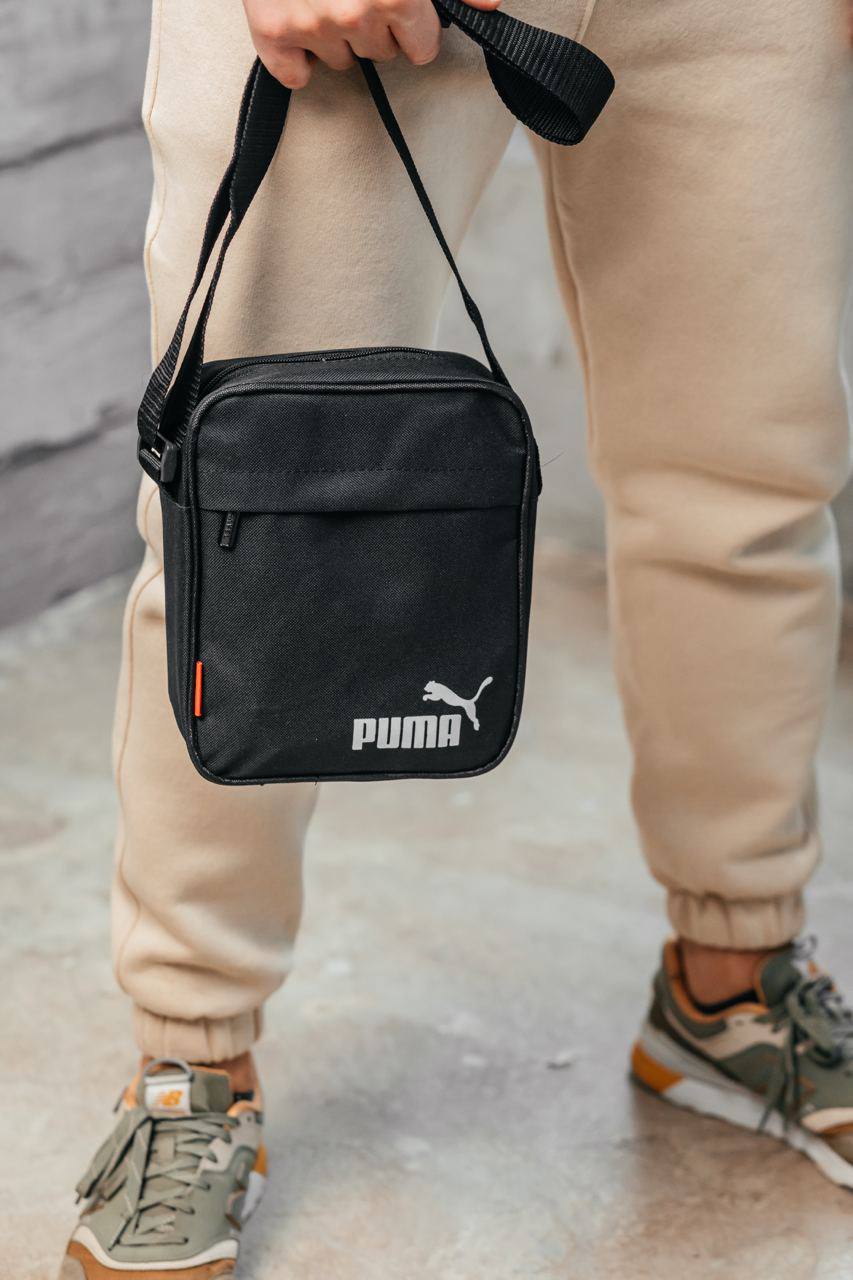 Чоловіча сумка через плече Puma s211 чорна текстильна